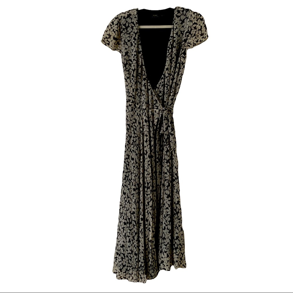 Polo Ralph Lauren Floral Print Crepe Wrap Dress - Magnolia Floral